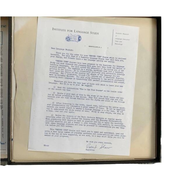 Learn French In Record Time 2x12" LP Hi Fidelity 1958 Columbia MINT No Book - Picture 3 of 12